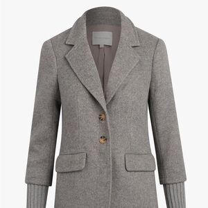 Favorite Daughter Grey Tailored Wool-Blend Blazer Coat THE CITY BLAZER BRAND NEW
